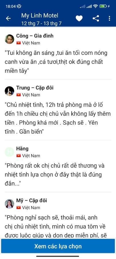 My Linh Motel 976 Duong Vo Thi Sau Long Hải Exteriér fotografie
